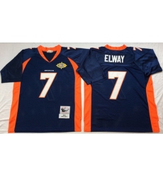 Mitchell And Ness Broncos #7 john elway blue orange Throwback Stitched NFL Jersey