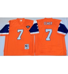 Mitchell And Ness Broncos #7 john elway orange Throwback Stitched NFL Jersey