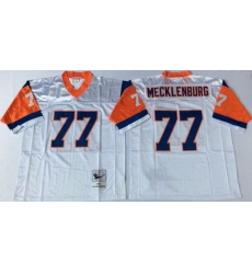 Mitchell And Ness Broncos #77 Karl Mecklenburg Mens white Throwback Stitched NFL Jersey