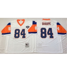 Mitchell And Ness Broncos #84 Shannon Sharpe Throwback white Throwback Stitched NFL Jersey