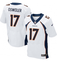 NEW Denver Broncos #17 Brock osweiler White Mens Stitched NFL New Elite Jersey