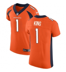 Nike Broncos #1 Marquette King Orange Team Color Mens Stitched NFL Vapor Untouchable Elite Jersey