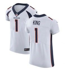Nike Broncos #1 Marquette King White Mens Stitched NFL Vapor Untouchable Elite Jersey