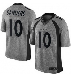 Nike Broncos #10 Emmanuel Sanders Gray Mens Stitched NFL Limited Gridiron Gray Jersey