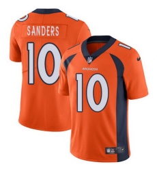 Nike Broncos #10 Emmanuel Sanders Orange Team Color Mens Stitched NFL Vapor Untouchable Limited Jersey