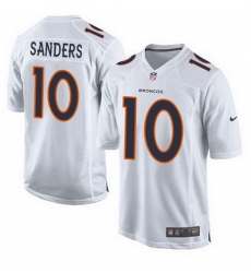 Nike Broncos #10 Emmanuel Sanders White Mens Stitched NFL Game Event Jersey