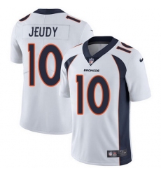Nike Broncos 10 Jerry Jeudy White Men Stitched NFL Vapor Untouchable Limited Jersey