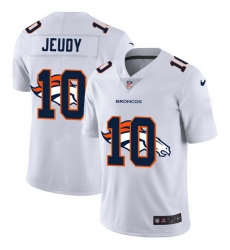 Nike Broncos 10 Jerry Jeudy White Shadow Logo Limited Jersey