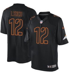 Nike Broncos #12 Paxton Lynch Black Mens Stitched NFL Impact Limited Jersey