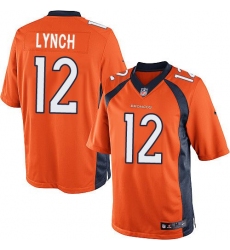 Nike Broncos #12 Paxton Lynch Orange Team Color Mens Stitched NFL Limited Jersey