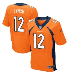 Nike Broncos #12 Paxton Lynch Orange Team Color Mens Stitched NFL New Elite Jerseylite Jersey