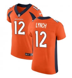 Nike Broncos #12 Paxton Lynch Orange Team Color Mens Stitched NFL Vapor Untouchable Elite Jersey