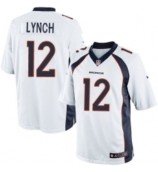 Nike Broncos #12 Paxton Lynch White Mens Stitched NFL Limited Jersey