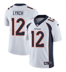 Nike Broncos #12 Paxton Lynch White Mens Stitched NFL Vapor Untouchable Limited Jersey