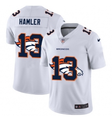 Nike Broncos 13 KJ Hamler White Shadow Logo Limited Jersey