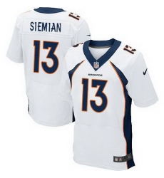 Nike Broncos #13 Trevor Siemian White Mens Stitched NFL New Elite Jersey