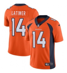 Nike Broncos #14 Cody Latimer Orange Team Color Mens Stitched NFL Vapor Untouchable Limited Jersey