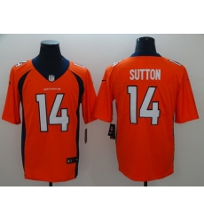 Nike Broncos 14 Courtland Sutton Orange Vapor Untouchable Limited Jersey