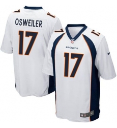 Nike Broncos #17 Brock Osweiler White Mens Stitched NFL New Elite Jersey