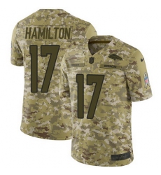 Nike Broncos #17 DaeSean Hamilton Camo Mens Stitched NFL Limited 2018 Salute To Service Jersey