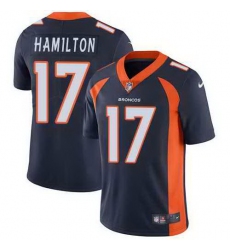 Nike Broncos 17 DaeSean Hamilton Navy Alternate Vapor Untouchable Limited Jersey