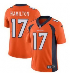 Nike Broncos 17 DaeSean Hamilton Orange Vapor Untouchable Limited Jersey