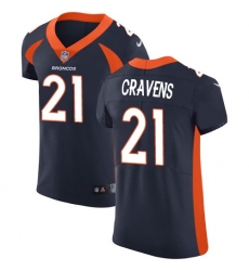 Nike Broncos #21 Su a Cravens Navy Blue Alternate Mens Stitched NFL Vapor Untouchable Elite Jersey
