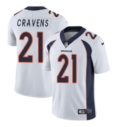 Nike Broncos #21 Su a Cravens White Mens Stitched NFL Vapor Untouchable Limited Jersey