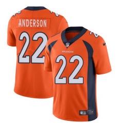 Nike Broncos #22 C J  Anderson Orange Team Color Mens Stitched NFL Vapor Untouchable Limited Jersey