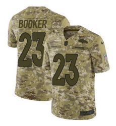 Nike Broncos #23 Devontae Booker Camo Mens Stitched NFL Limited 2018 Salute To Service Jersey