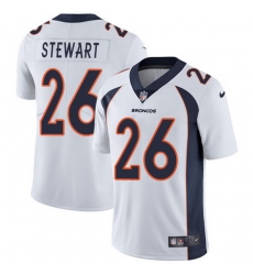 Nike Broncos #26 Darian Stewart White Mens Stitched NFL Vapor Untouchable Limited Jersey