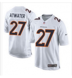Nike Broncos #27 Steve Atwater White Mens Stitched NFL Game Event Jersey