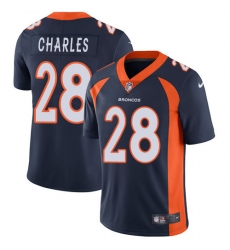 Nike Broncos #28 Jamaal Charles Navy Blue Alternate Mens Stitched NFL Vapor Untouchable Limited Jersey