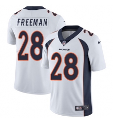 Nike Broncos #28 Royce Freeman White Mens Stitched NFL Vapor Untouchable Limited Jersey