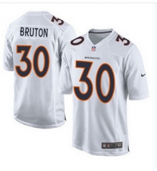 Nike Broncos #30 David Bruton White Mens Stitched NFL Game Event Jersey