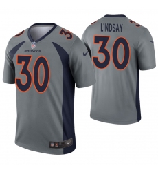 Nike Broncos 30 Phillip Lindsay Gray Inverted Legend Jersey