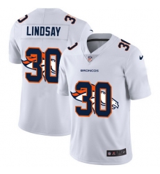 Nike Broncos 30 Phillip Lindsay White Shadow Logo Limited Jersey