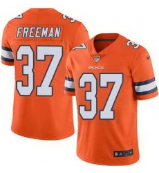Nike Broncos 37 Royce Freeman Orange Color Rush Limited Jersey