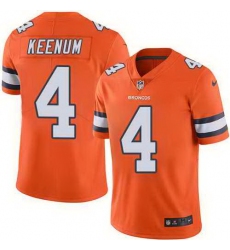 Nike Broncos 4 Case Keenum Orange Color Rush Limited Jersey