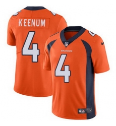 Nike Broncos #4 Case Keenum Orange Team Color Mens Stitched NFL Vapor Untouchable Limited Jersey