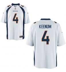 Nike Broncos #4 Case Keenum White Elite Jersey