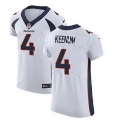Nike Broncos #4 Case Keenum White Mens Stitched NFL Vapor Untouchable Elite Jersey