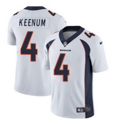 Nike Broncos #4 Case Keenum White Mens Stitched NFL Vapor Untouchable Limited Jersey