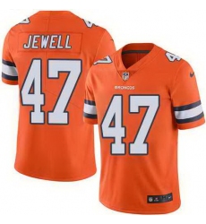 Nike Broncos 47 Josey Jewell Orange Color Rush Limited Jersey
