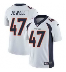 Nike Broncos 47 Josey Jewell White Vapor Untouchable Limited Jersey