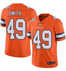 Nike Broncos 49 Dennis Smith Orange Color Rush Limited Jersey