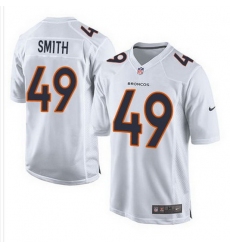 Nike Broncos #49 Dennis Smith White Mens Stitched NFL Game Event Jersey
