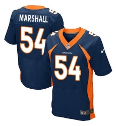 Nike Broncos #54 Brandon Marshall Navy Blue Alternate Mens Stitched NFL New Elite Jersey