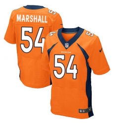 Nike Broncos #54 Brandon Marshall Orange Team Color Mens Stitched NFL New Elite Jersey