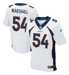 Nike Broncos #54 Brandon Marshall White Mens Stitched NFL New Elite Jersey